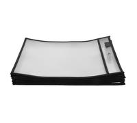 UKCOCO 20pcs Black Dry Erase Pockets Hanging File Bags 25.5x36cm Reusable Erasable Document Sleeves Wall-mountable Dry Erase Paper Holders for Classroom and Office Organization