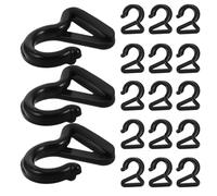 UKCOCO 20pcs Black Rv Awning Hooks Tent Accessories Easy Installation and Hanging Features, Sturdy Pe Material for Camping, Caravan, and Home Party Use