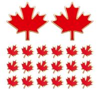 UKCOCO 20pcs Canadian Lapel Pin Maple Leaf Brooch in Red Iron Material, Simple Chic Style, for Formal and Daily Use, Fall Brooch Pins and Canadian Flag Accessories