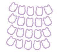 UKCOCO 20pcs Cat Shape Keychain Hooks Light Purple Zinc Alloy Spring Key Rings for DIY Accessories Bag Decorations Backpacks Purses Multifunctional Keychain