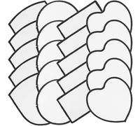 UKCOCO 20pcs DIY Iron-on Blank Embroidery Patches with Hot Melt Adhesive, White Heat Transfer Applique for Clothing, Hats, and Garments Repair and Decoration