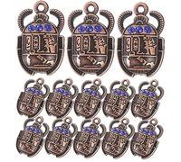 UKCOCO 20pcs Egyptian Beetle Charms for DIY Jewelry Making Ancient Pendant Key Charms for Necklaces Bracelets and Craft Accessories Durable Retro Design