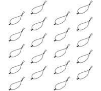 UKCOCO 20pcs Elastic Rope Buckle Clips for Securing Loose Nylon Web Straps and Strap Management, Black Nylon Mini Toggles for Hiking and Mountaineering Outdoor Accessories
