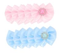 UKCOCO 20pcs Festival Dog Bows Pet Hair Bowtie Hairbands for Dogs Cats and Rabbits Decorative Accessories for Christmas Birthdays Holidays Elastic Rubber Bands for Secure Fit