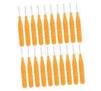UKCOCO 20pcs Mini Makeup Brush Multi Use Eyebrow and Interdental Brushes for Makeup and Care Smooth Handle for Professionals and Enthusiasts Orange Color
