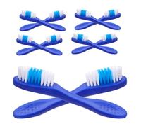 UKCOCO 20pcs Mini Toothbrush with Soft Bristles and Short Handle, Disposable Security Toothbrush for Cleaning Small Spaces and Jewelry, Blue Colour for Travel and Camping
