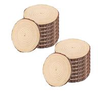 UKCOCO 20pcs Natural Pine Wood Slices DIY Unfinished Round Wooden Discs 4-5cm Diameter 0.5cm Thick for Crafts, Painting, and Centerpieces