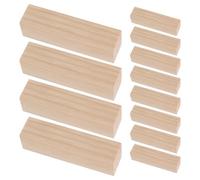 UKCOCO 20pcs Pine Wood Carving Blocks 10x2.5x2.5cm DIY Blank Square Woodcraft Cubes for Beginners Wood Blocks Whittling and Crafting Home Decor