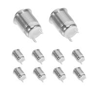 UKCOCO 20pcs Self Locking Push Button Switch, 12mm Stainless Steel round Automotive Switch with Enhanced Safety Assurance for Industrial and Automotive Applications