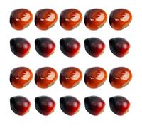 UKCOCO 20pcs Simulated Nut Ornaments Chestnuts Decoration Foam Photography Prop with Fine Workmanship Safe for Model Landscape Desktop Decor and DIY Creative Use Style