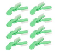 UKCOCO 20pcs Toothbrush Short Handled Toothbrush Large Brush Head Safety Design Prevents Self- Institutional Use for Inmates with Thumb Print Handle Plastic Soft Bristles