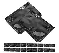 UKCOCO 20Pcs Zipper Pouch for Binder Storage PVC Zip Bags with Design Secure Document Organizer for Office Travel and Study Essentials