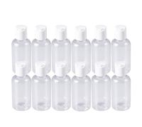 UKCOCO 24pcs 80ml Refillable Press Bottles Plastic Travel Containers Lightweight and Easy to Carry Toiletry Dispenser for Shampoo Lotion on Business Trips Random Color
