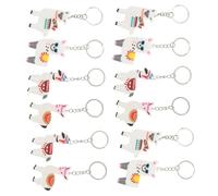 UKCOCO 24pcs Cute Alpaca Pvc Keychains Set, Adorable Animal Bag Ornaments, Versatile Dormitory and School Key Keepers, Trendy Purse Charms for Women
