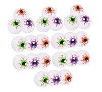 UKCOCO 24pcs Hollow Eyeballs for Halloween Decorations Realistic Scary Eye Balls Purple Orange and Green Fun Party Favors and Goody Bag Fillers for Spooky Events