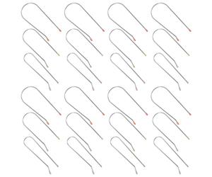 UKCOCO 24pcs Hot Curler Clips Set with 1.9cm, 2.54cm, 3.2cm U-shaped Hot Roller Securing Pins for Hair Rollers, Heat-resistant Clips for Styling Tools Suitable for Home and Salon Use