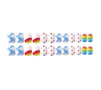 UKCOCO 24pcs Kids Press on Nails Plastic Cartoon False Nail Stickers Full Cover Decorative Art Decals for Girls Party and Holiday Events