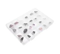 UKCOCO 24pcs Natural Stones Rock Collection Kit with Sturdy Stone Material and Easy Storage Box Design, for Geology Teaching and Science Experiments