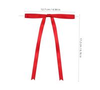 UKCOCO 24pcs Red Satin Bow Twist Ties for Treat Bags Reusable Decorative Fasteners for Birthday Favors Elegant Polyester Ribbon Bows for Gift Wrapping and Party Packaging