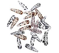 UKCOCO 24pcs Women Leopard Print Barrettes Snap Hair Clips Hairpins Duckbill Clips Mixed Styles for Daily Styling and Salon Use Style