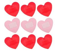 UKCOCO 25pcs Red Heart Patch Adhesive Bandages Air Permeability and Pe Material, Curing for First Aid Use, Heart-Shaped Wound Protection Patches to Keep at Home