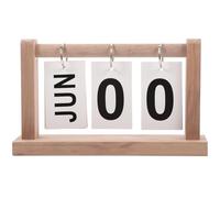 UKCOCO 25x4.91x2.55in Rustic Flip Desk Calendar Desktop Decoration Shows Month and Date Unique Perpetual Calendar for Hotels and Offices