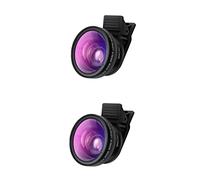 UKCOCO 2pcs 0.45x Degree Wide Angle Lens No Distortion Camera Smartphone Phones Distortion- Wide-angle Lens High-definition Lens Pumpkin Flower Pot Suite Plate Universal