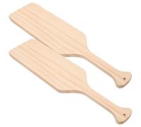 UKCOCO 2pcs 15-inch Wooden Unfinished Painting Paddle for DIY Home Decor, Handcrafted Oar Shape Paddle Hanging Ornament, Practical Woodcraft Wall Decoration