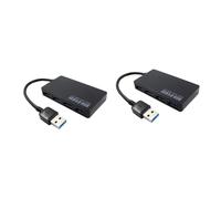 UKCOCO 2pcs 4-port USB 3.0 Hub 5gbps Portable Compact Adapter Multiport for PC Laptop Notebook Desktop