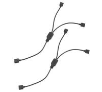 UKCOCO 2pcs 5v 3pin Argb Splitter Cable Extension 1 to 2 Female to Female PC Cable Rgb Connector with Plug and Play Design for Computer Fans and Chassis Expansion