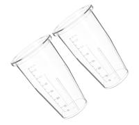 UKCOCO 2pcs 650ml Plastic Blender Cups Replacement with Graduated Measuring Scale Compatible Blender Container for Smoothies Juicing and Mixing in Kitchen