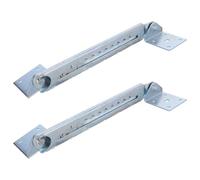 UKCOCO 2pcs Adjustable Massage Bed Telescoping Lift Rod with 10-Gear Dual-Angle White Zinc Hinge for Spa Furniture, Couch Bed Headrest Height and Angle Adjuster, Professional Salon