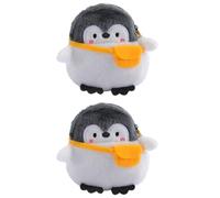 UKCOCO 2pcs Adorable Cartoon Penguin Coin Purse Small Black Storage Bag for Birthday Change and Everyday Use