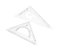 UKCOCO 2pcs Aerospace Material Drafting Triangle Ruler Set with Protractor for Students and Professionals High Precision Right Angle Geometric Drawing Tool for Architectural Engineering