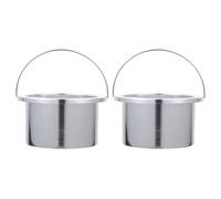 UKCOCO 2pcs Aluminum Wax Melting Inner Pots 100mm Diameter Non-stick Wax Melting Bowls Replacement Containers for Hair Removal Warmers and Heater Accessories