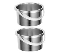 UKCOCO 2pcs Aluminum Wax Melting Pot 500ml Wax Warmer Replacement Inner Pot for Hair Removal Hard Melter Suitable for Home and Salon Use