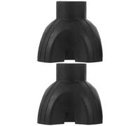 UKCOCO 2pcs Anti-Slip Four-Prong Cane Tips Replacement Feet Pads for Walking Sticks, Self-Standing Quad Base Accessories for Elderly Canes and Crutches, Sturdy Walker and Mobility Aid