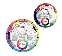 UKCOCO 2Pcs Art Makeup Guide for Women Dual Sided Rotation Wheel for Mixing Learning Colors for Makeup Blending Color Theory Education