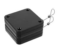 UKCOCO 2pcs Automatic Sliding Door Closer Device with Iron Pull Cord, Punch-Free Silent Cabinet and Bedroom Closer for Home and Office Use, Black 500g