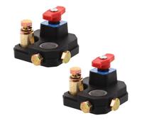 UKCOCO 2pcs Automotive Battery Disconnect Switch 12v 24v Universal Car Battery Cut off Switch with Reinforced Alloy Body and Plastic Material for Boats and Cars Lasting Performance