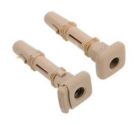 UKCOCO 2pcs Beige Adjustable Car Headrest Guide Insert Tube 12.7mm Diameter with Locking Seat Headrests Repair Accessory for Front Car Seats