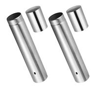 UKCOCO 2pcs Birth Certificate Tube Stainless Steel Document Holder Tube Silver Portable Waterproof Protection for Documents Marriage License Home Appointments 13.78x1.1 Inch