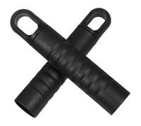 UKCOCO 2pcs Black Mop Handle Grips with Hole, 25mm Diameter Non-Slip Replacement Accessories for Floor Mop and Broom Handles, Suitable for Hanging and Cleaning Tools