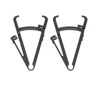 UKCOCO 2pcs Black Skinfold Caliper Body Fat Measure Device with Cm Scale Handheld Body Fat Caliper and Bmi Measurement Suitable for Men and Women Health Monitoring