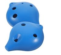 UKCOCO 2pcs Blue 6-hole Ocarina Music Instrument for Beginner Students and Children, Portable and Compact Resin Wind Instrument, for Practice and Performance