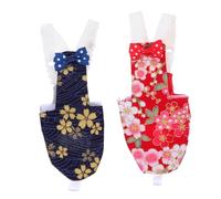 UKCOCO 2Pcs Breathable Parrot Diaper Soft Bird Apparel for Parrots Budgies Cockatiels for Parties Holidays Black Red Design Comfortable Reusable