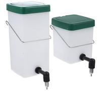 UKCOCO 2pcs Bunny Water Dispenser for Rabbits with No Water Leakage and Hanging Design, 600ml and 1000ml Plastic and Stainless Steel Automatic Rabbit Drinking Equipment for Pet Supplies