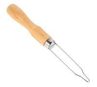 UKCOCO 2pcs Button Hook Tool for Elderly and Disability with Wooden Handle and Stainless Steel Lightweight Design, Assistive Dressing Aid for Threading Elastic Bands and Buttoning Shirts,