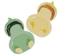 UKCOCO 2pcs Cartoon Duck-Shaped Adhesive Wall Hooks for Keys and Bags, Multi-Function Non-Drill Coat Hangers, Yellow Green Duck Style for Home and Bathroom Organization