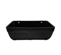 UKCOCO 2pcs Chicken Feeder Trough Hanging Feed Trough for Geese and Livestock, Pp Plastic, Black, Large Capacity, Waterproof, Easy to Clean, Space-saving, Mounted with Screws Buckles